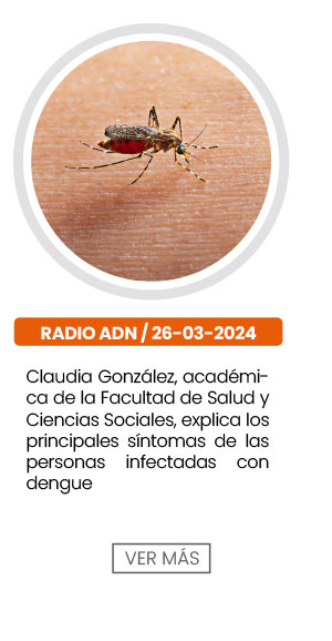 Claudia Gonz&aacute;lez, acad&eacute;mica de la Facultad de Salud y Ciencias Sociales, explica los principales s&iacute;ntomas de las personas infectadas con dengue