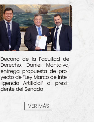 Decano Daniel Montalva, de la Facultad de Derecho, entrega propuesta de proyecto de &ldquo;Ley Marco de Inteligencia Artificial&rdquo; al presidente del Senado