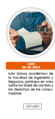 Iván Llanos, académico de la Facultad de Ingeniería y Negocios, participa en nota sobre los ticket de cambio y los derechos de los consumidores 